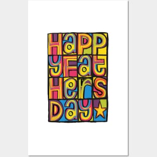 Happy Fathers Day 'Happy Mondays' Inspired Design Posters and Art